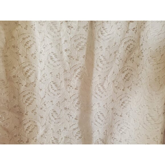 CATHY DANIELS WOMAN WHITE LINED EYELET LACE STRETCH SHIRT BLOUSE TOP SIZE 3X NWT - Picture 2 of 9